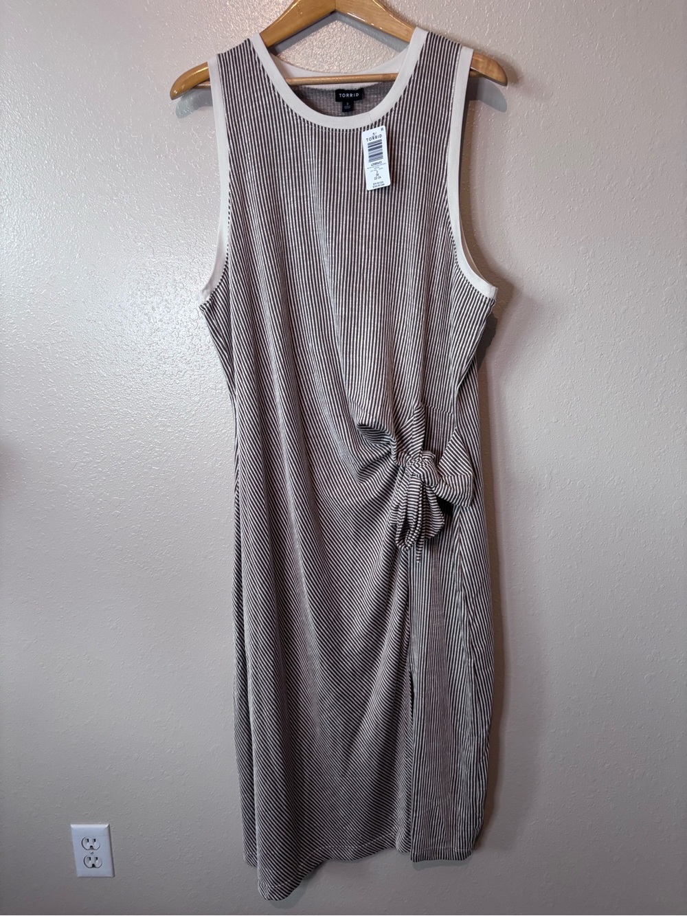 NWT torrid textured stripe midi dress